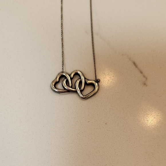 - Tiffany and Co Three Heart Necklace - Picture 8 of 8